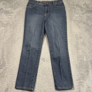 Gloria Vanderbilt‎ Straight Leg Jeans Women's 12P 30x28 Petite Blue Denim